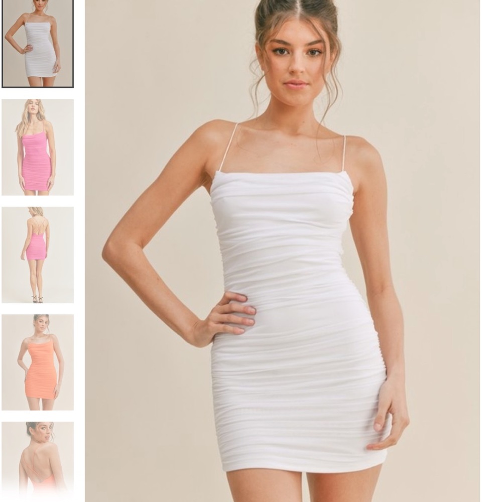 White Pretty Little Things Mini Dress Size Large